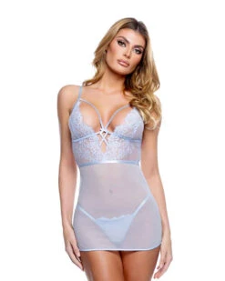 Roma R-LI802, Floral Lace And Mesh Chemise Set