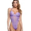 Roma R-LI805, Floral Lace String Teddy -Funky Lingerie Outlet LI805 Lilac 35559.1741802286