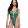 R-LI809, Lace Teddy By Roma -Funky Lingerie Outlet LI809 Green 60675.1741801610