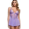 Roma R-LI810, Lace And Mesh Babydoll Set