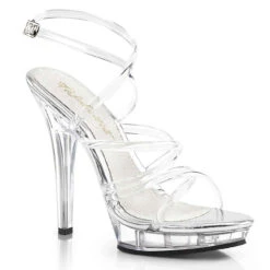 LIP-106, 5" Clear Evening Strappy Sandal