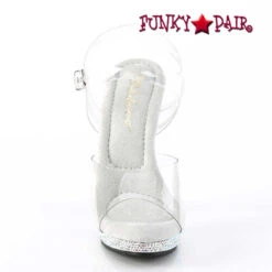 Lip-108DM, 5" Clear Heel Ankle Strap With Rhinestones -Funky Lingerie Outlet LIP 108DM C SMCRS01 78609.1643811887