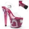 Pleaser | LOVESICK-708HEART, 7 Inch Platform With Heart Rhinestones -Funky Lingerie Outlet LOVESICK 708HEART 92730.1683180607
