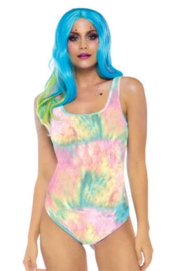 LEG AVENUE LA-3771, Pastel Tie Dye Rave Bodysuits
