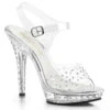 Lip-108RS, 5" Rhinestone Ankle Strap Clear Sandal -Funky Lingerie Outlet Lip 108RS 24494.1595552040