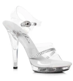 M-Jewel 5" Heel Clear With Rhinestones CLEARANCE