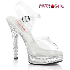 MAJESTY-508SDT, 5" Strap Sandal Rhinestones Studded Platform By Fabulicious -Funky Lingerie Outlet MAJESTY 508SDT FP 27788.1645033343
