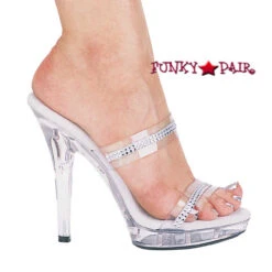 M-Loretta 5" Heel Dual Strap Clear Shoes CLEARANCE 6 M-Loretta 5" Heel Dual Strap Clear Shoes CLEARANCE -Funky Lingerie Outlet M Loretta 14964.1445762286