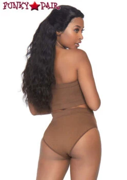 NK003, Bandeau Top And High Waist Bottom -Funky Lingerie Outlet NK003 02 Tan 95096.1556607882