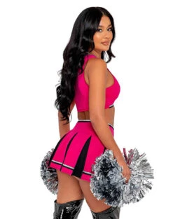 PB138, Playboy Cheer Squad Costume -Funky Lingerie Outlet PB138 PinkBlack Back 62927.1693415982