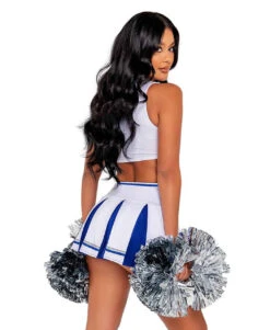 PB138, Playboy Cheer Squad Costume -Funky Lingerie Outlet PB138 WhtBlue Back 71825.1693415947
