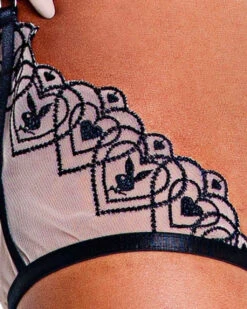 PBLI109, Playboy Bunny 3pc Lingerie Chap Set -Funky Lingerie Outlet PBLI109 2 56476.1738035005