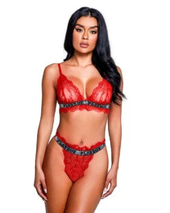 PBLI118, Playboy 2pc Lace Bralette Set