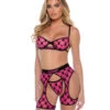 PBLI160, Mesh Playboy 3pc Chap Set -Funky Lingerie Outlet PBLI160 Pink 46437.1738040353