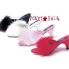 Kitten Heel Satin Maribou Slipper Phoebe -Funky Lingerie Outlet Phoebe 54863.1618288235