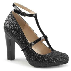 Queen-01, 4" Round Toe Pump With Glitter