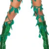Roma R-4642 Rave Green Leaf Thigh Wraps -Funky Lingerie Outlet R 4642 Green leaf thigh wraps 54345.1474534581