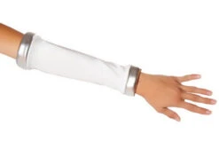 Roma R10077GL White With Silver Trim Gloves