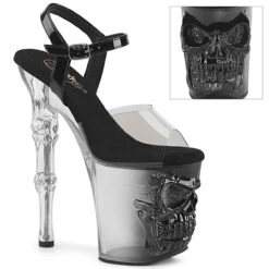PLEASER RAPTURE-808T-1, 8 Inch Finger Bone Heel With Ombre Platform