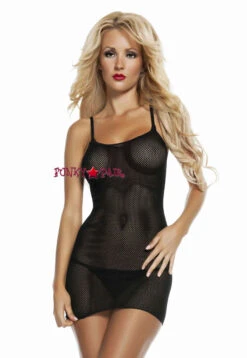 RL4504, Slip Fishnet Mini Dress