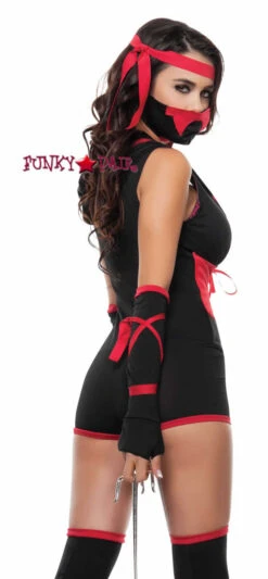 S4397, Red Dragon Ninja Romper Costume -Funky Lingerie Outlet S4397 B 73943.1409793346