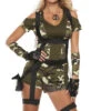 S5143, Green Beret Romper Costume -Funky Lingerie Outlet S5143 35784.1597885599