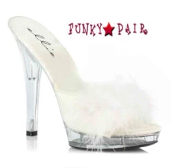 Sasha, 5" Platform Marabou Slipper 12 Sasha, 5" Platform Marabou Slipper -Funky Lingerie Outlet SASHA WHT 13306.1611086407