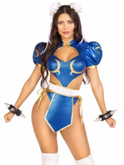SF87187, Battle Chun-Li Costume By Leg Avenue -Funky Lingerie Outlet SF87187 003 101 62540.1692771622