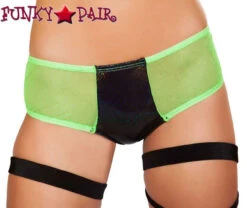 Roma SH3247, Rave Two Tone Shorts On Sales $19.95 -Funky Lingerie Outlet SH3247 Black Lime 60664.1526540651.1200.1200 84948.1647539112