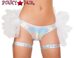 Roma SH3254, Rave Half Petticoat Shorts -Funky Lingerie Outlet SH3254 White Silver 17393.1466544201.1200 16557.1576218441
