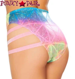 Roma SH3281, Rave Mermaid High Strapped Shorts -Funky Lingerie Outlet SH3281 LaserMulti Back 14876.1466532109.1200 83871.1639510370