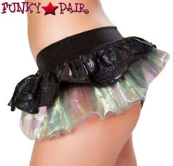 Roma Rave Mermaid Shorts With Attached Skirts SH3287 -Funky Lingerie Outlet SH3287 Black Back 55567.1466552265.1200 77447.1576369695