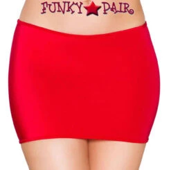 Roma R- SK105, Rave Mini Skirt -Funky Lingerie Outlet SK105 Red 66653.1528274114.1200 00439.1540261618