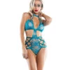 SL6045, Le Fleur Strapped Playsuit By Starline -Funky Lingerie Outlet SL6045 TQ FRONT 20572.1472111976