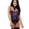 Starline Lingerie | SL9007, Plum Satin Underwire Teddy