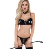 Wet Look Bra And Thong Set SL9032 -Funky Lingerie Outlet SL9032 Skillful Miss Ft 50659.1674853566