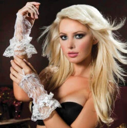 STM-40112, Lace Wrist Length Fingerless Gloves