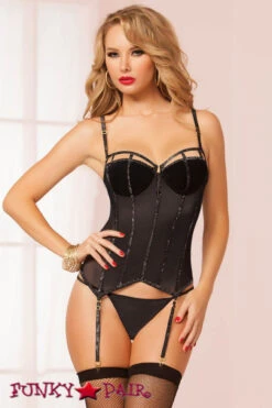 STM-9987, Glitter And Mesh Bustier Set