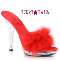 Sasha, 5" Platform Marabou Slipper 11 Sasha, 5" Platform Marabou Slipper -Funky Lingerie Outlet Sasha red 15138.1611086407