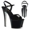 Pleaser | Sky-309CRS, 7 Inch Rhinestones Platform Ankle Strap Sandal -Funky Lingerie Outlet Sky 309CRS 41156.1682533662