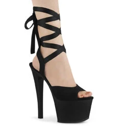 PLEASER CLEARANCE Sky-334, 7 Inch Exotic Dancer Ankle Wrap Platform Sandal