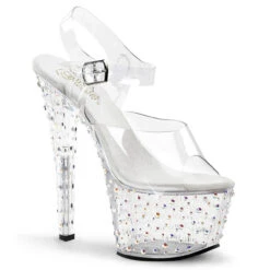 Stardance-708, Rhinestones Ankle Strap Sandal By Pleaser -Funky Lingerie Outlet Stardance 708 45506.1743144735