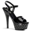 Pleaser Stardust-609, 6 Inch Ankle Strap Rhinestones Studded Sandal -Funky Lingerie Outlet Stardust 609 56334.1683612969