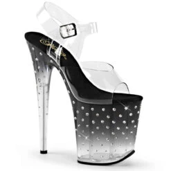 Pleaser | Stardust-808T, 8 Inch Rhinestone And Tinted Platform Sandal