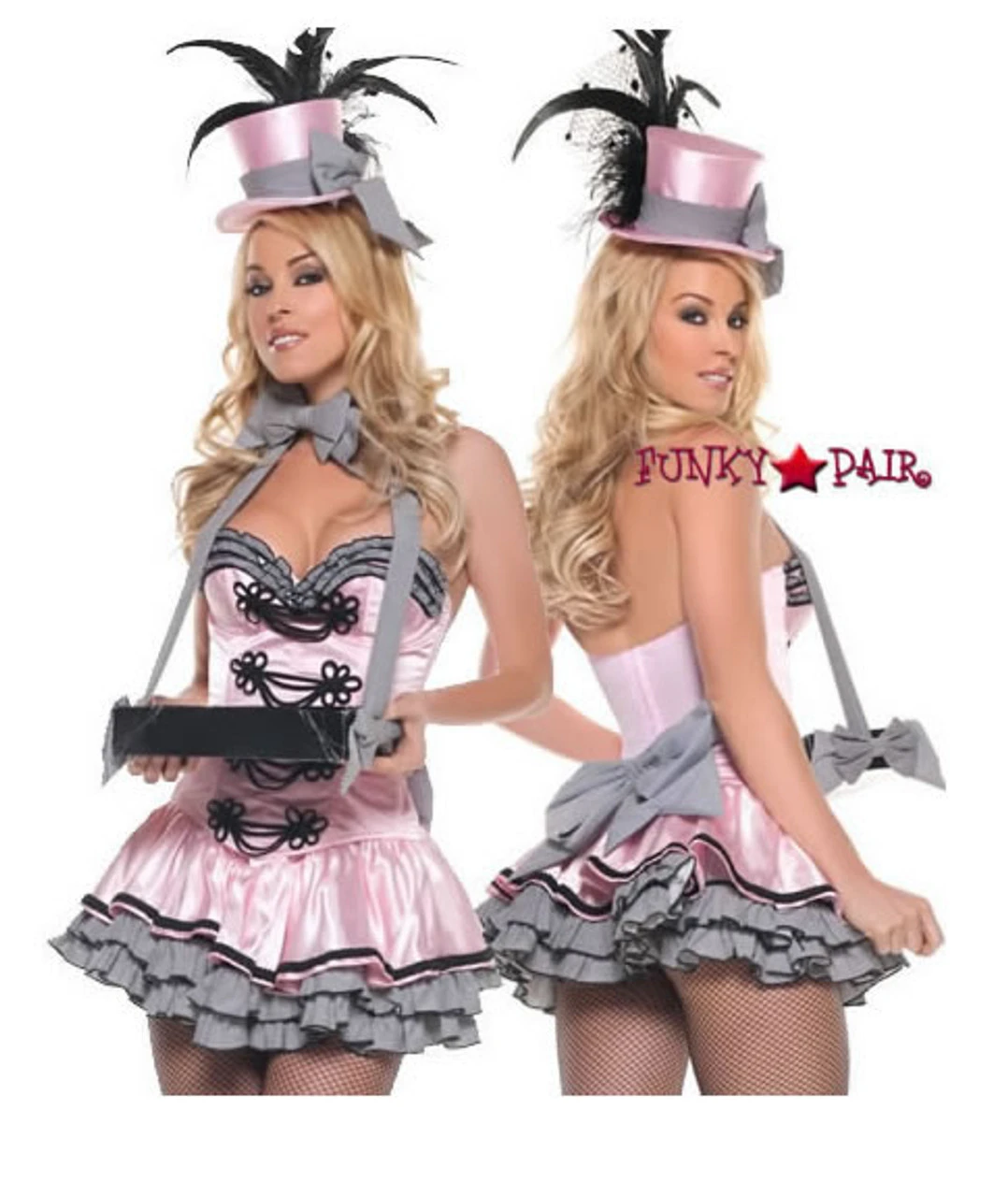 T0085, Pink Cigarette Girl Costume 3 T0085, Pink Cigarette Girl Costume