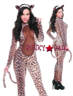 T3813, Leopard K Kitty JumpSuit Costume