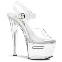 PLEASER TIP JAR-708-2, 7" Clear Stripper Platform With Tip Slot Compartment Base