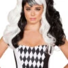 Roma RWIG104, Black And White Jester Wig -Funky Lingerie Outlet WIG104 Black and White Jester Wig 82072.1474534836