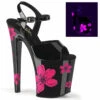 PLEASER XTREME-809HB, 8 Inch Platform Sandal With Hibicus Flower Accent