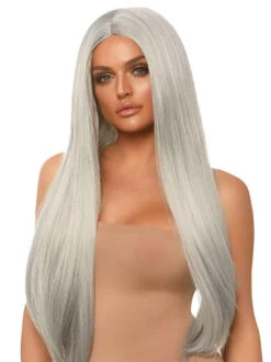 A2864, Long Black Straight Wig -Funky Lingerie Outlet a2864 Grey 42765.1696528672